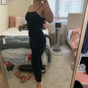 Black Tie-Back Jumpsuit